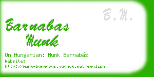 barnabas munk business card